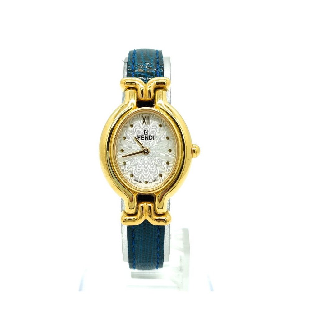 Fendi Watch 640L change belt 24mm Women's Silver X Dark Blue, Red and Brown